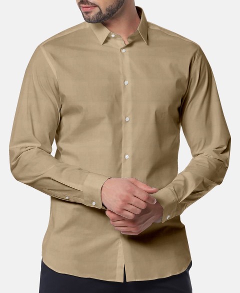 Beige 756120-13 - Pure Cotton Shirts