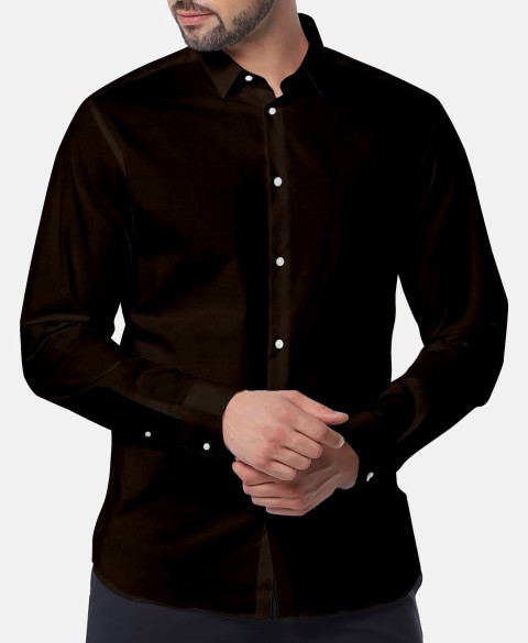 Brown 756120-14 - Pure Cotton Shirts