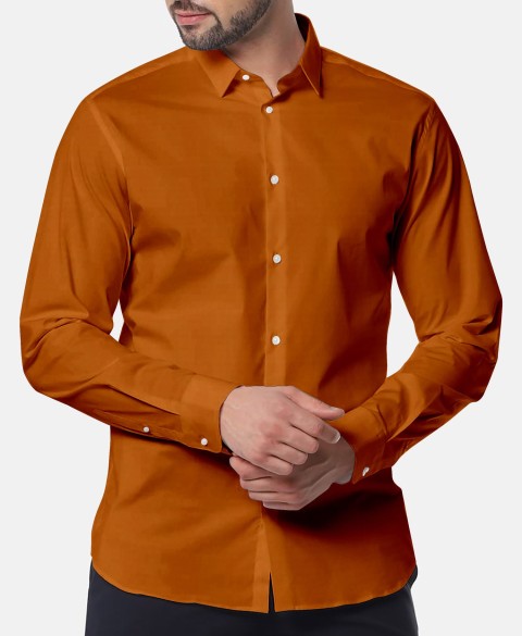 Orange 756120-6 - Pure Cotton Shirts