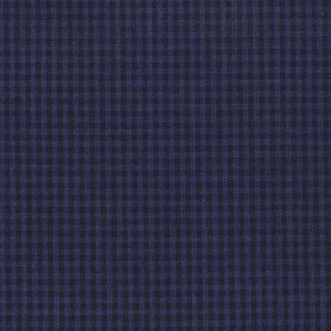Navy Blue Small Checked Pants 