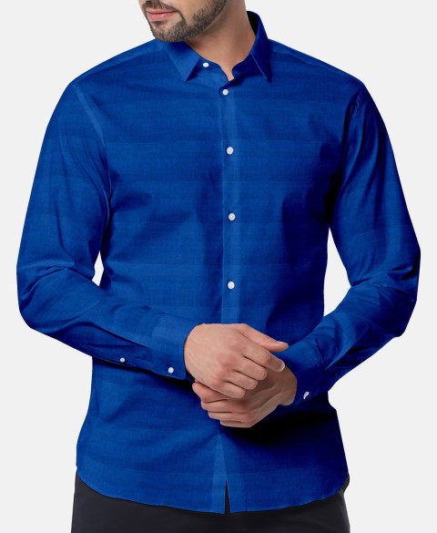Blue LH2101-25 - Solid Pure Linen Shirts