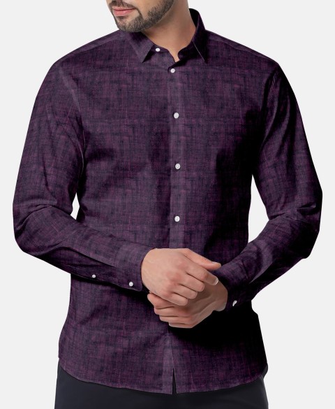 Purple LH2101-44 - Solid Pure Linen Shirts