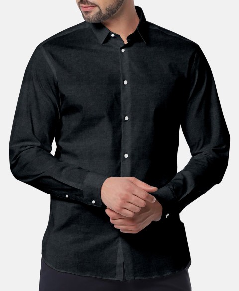 Grey LH2101-46 - Solid Pure Linen Shirts