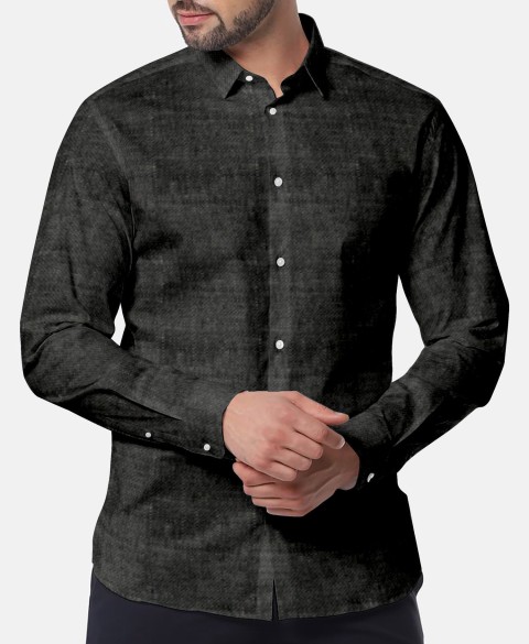 Grey LH2101-47 - Solid Pure Linen Shirts