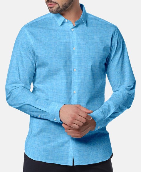 Light blue LH2101-8 - Solid Pure Linen Shirts