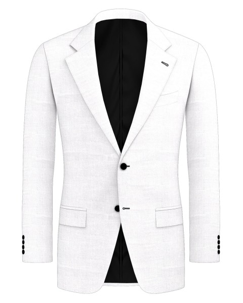White LH259-01 - Pure Linen Suit