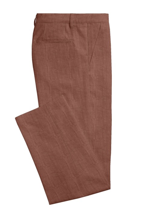 Orange LH260-40 - Pure Linen Pants