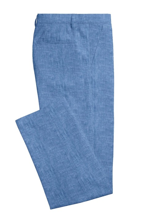 Blue LH260-7 - Pure Linen Pants