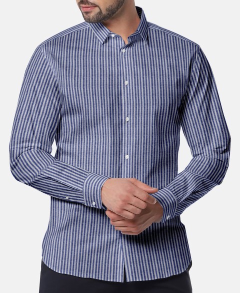 Blue LH3101-60 - Pure Linen Shirts