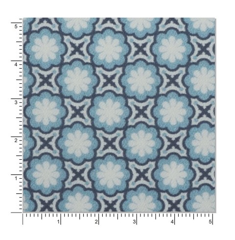 Blue PRT2301 - 100% cotton printed shirts