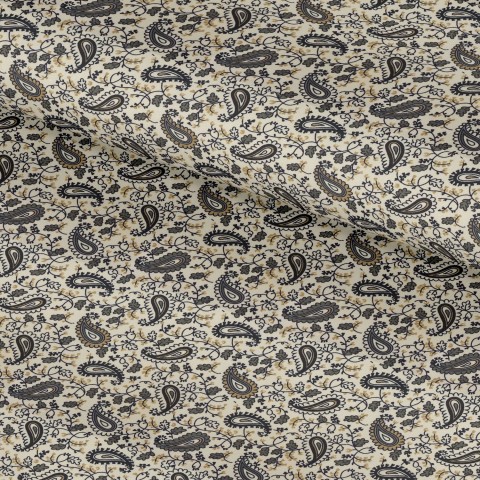 Beige PRT2326 - 100% cotton printed shirts