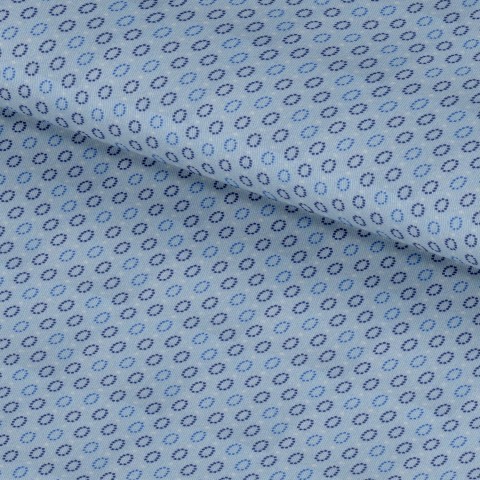 Blue PRT2327 - 100% cotton printed shirts