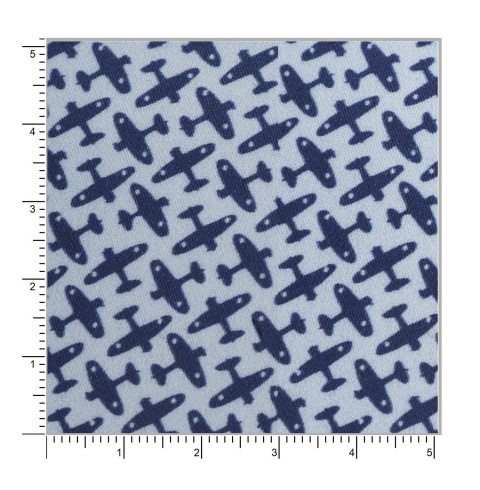 Blue PRT2328 - 100% cotton printed shirts