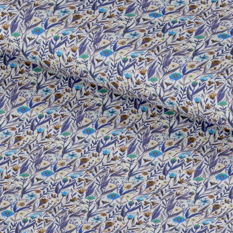 Blue PRT2329 - 100% cotton printed shirts