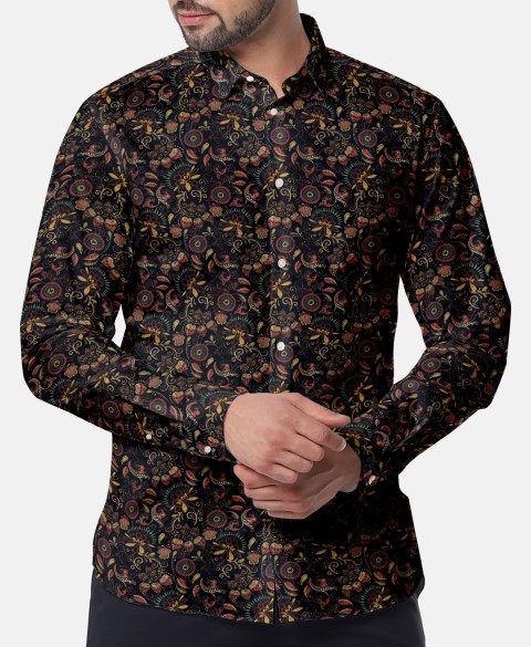 Yellow PRT2331 - 100% cotton printed shirts