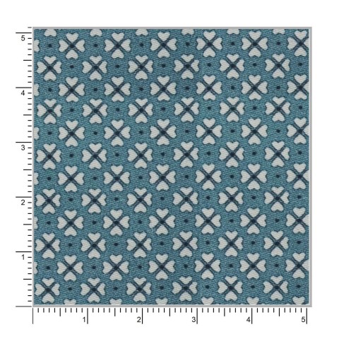 Blue PRT2334 - 100% cotton printed shirts
