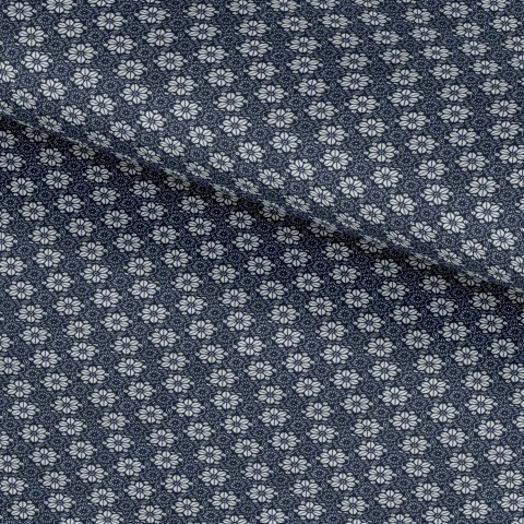 Blue PRT2338 - 100% cotton printed shirts