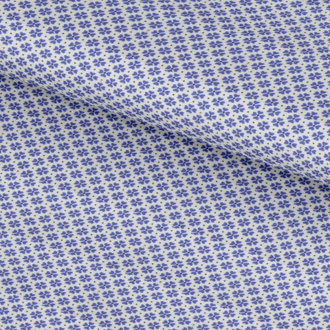 Blue PRT2352 - 100% cotton printed shirts