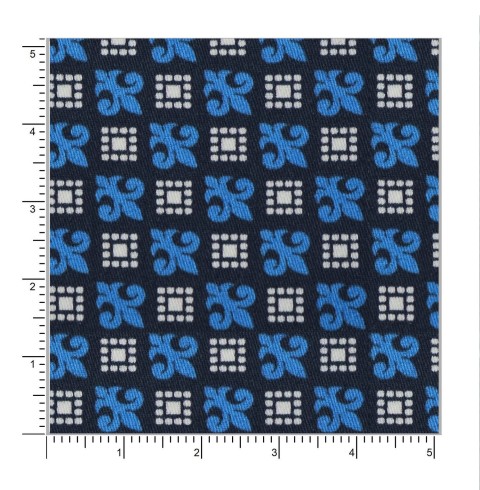 Blue PRT2358 - 100% cotton printed shirts