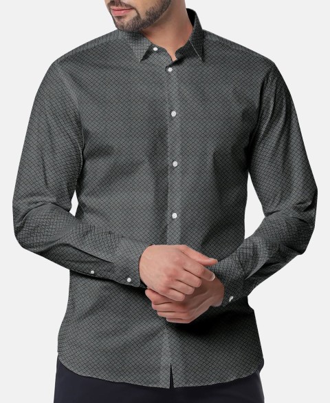 Black PRT2362 - 100% cotton printed shirts