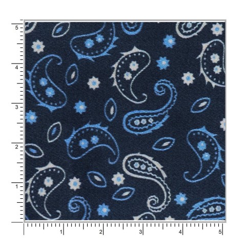Blue PRT2366 - 100% cotton printed shirts