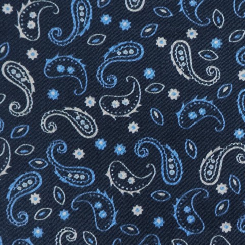 Blue PRT2366 - 100% cotton printed shirts