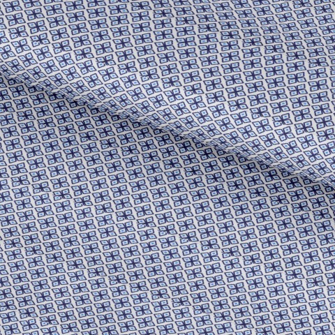 Blue PRT2369 - 100% cotton printed shirts