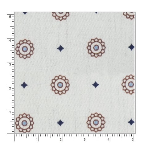 Cream PRT2374 - 100% cotton printed shirts