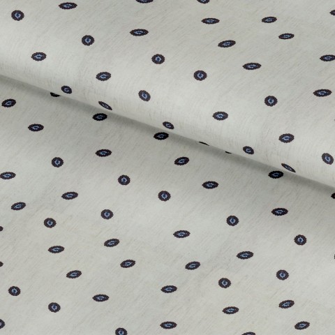 Cream PRT2375 - 100% cotton printed shirts