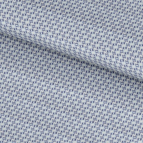 Blue PRT2378 - 100% cotton printed shirts