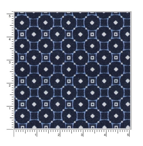 Blue PRT2384 - 100% cotton printed shirts