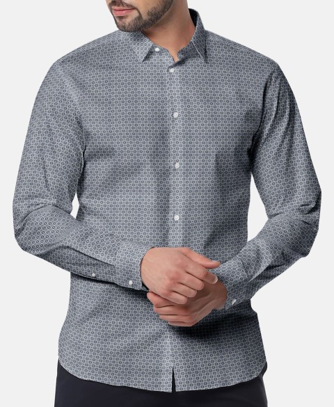 Blue PRT2401 - 100% cotton printed shirts