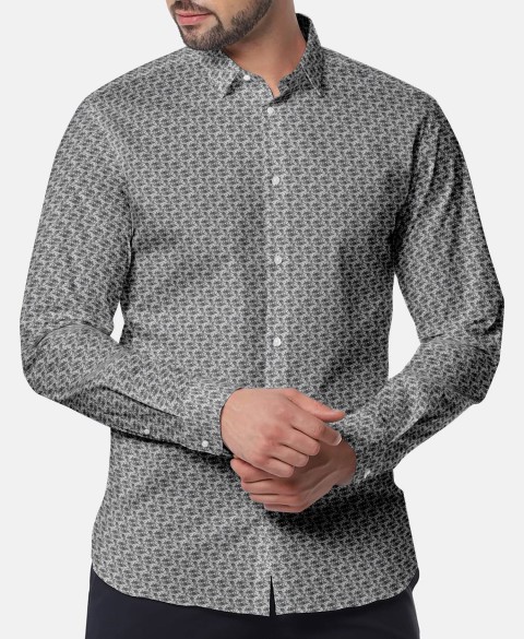 Black PRT2404 - 100% cotton printed shirts