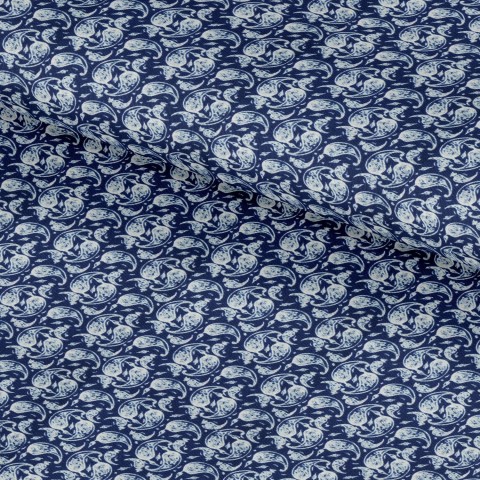 Blue PRT2406 - 100% cotton printed shirts