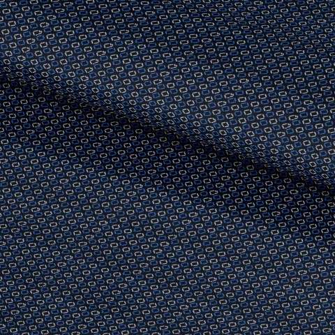 Blue PRT2413 - 100% cotton printed shirts