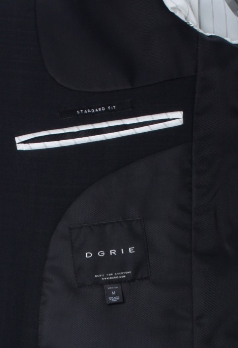 เสื้อสูทสีเทา-ดำกระดุมหนึ่งเม็ด