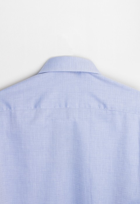 LIGHT BLUE HERRINGBONE SHIRT