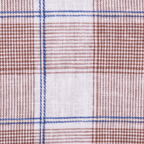 Brown Glen Plaid Linen Shirts