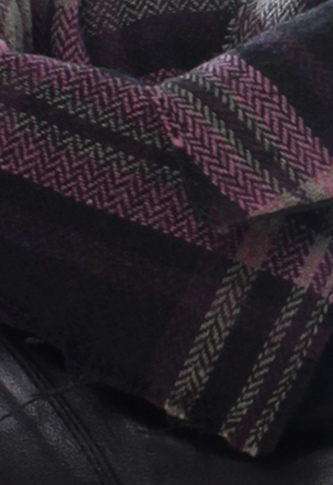 รองเท้าบูทซับในผ้าทอลาย