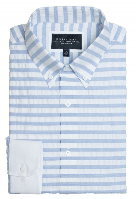 BLUE HORIZONTAL STRIPE SHIRT