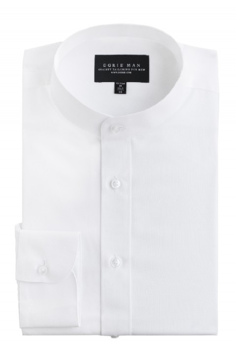 WHITE BAND COLLAR SHIRT