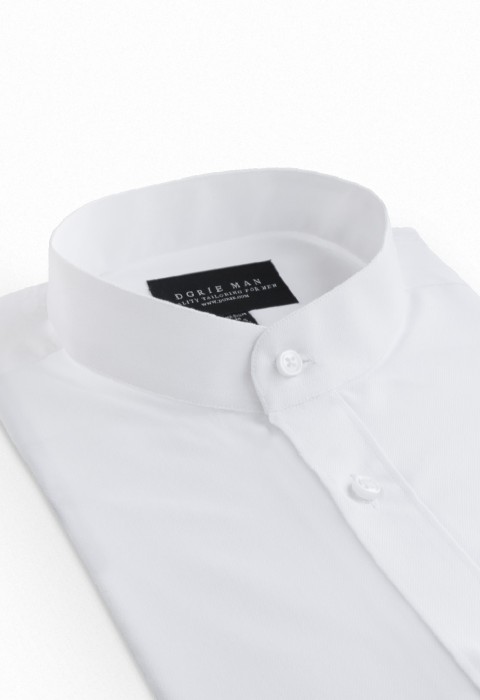 WHITE BAND COLLAR SHIRT