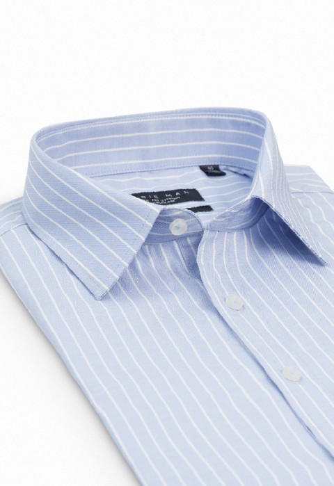 BLUE OXFORD STRIPE SHIRT