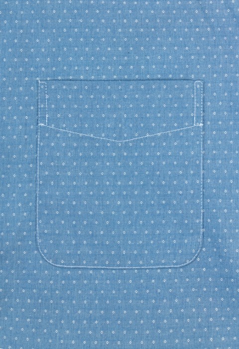 BLUE DENIM DOT SHIRT