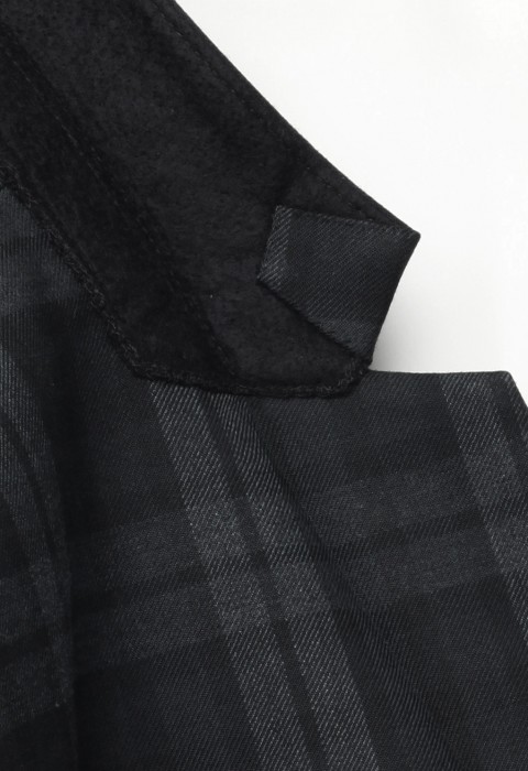 เสื้อสูทลายตารางสีเทา ผ้าวูล