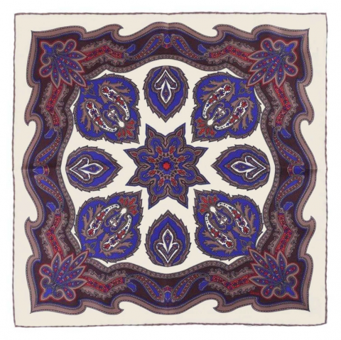 Vanilla Chianti Pocket Square - Sera' Fine Silk