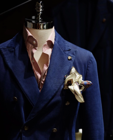 Vanilla Chianti Pocket Square - Sera' Fine Silk