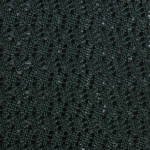 SERA Forest Green zig zag V point knitted tie