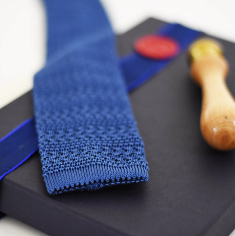SERA Light Blue Striped Knitted Tie