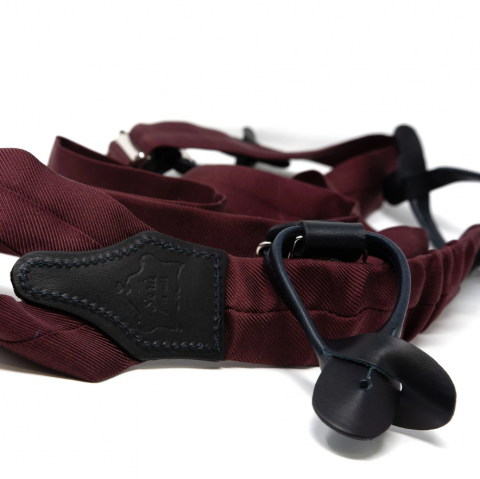 SERA Burgundy Silk Suspenders